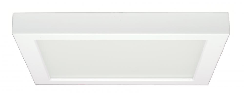 18.5 watt; 9&#34; Flush Mount LED Fixture; 2700K; Square Shape; White Finish; 120 volts