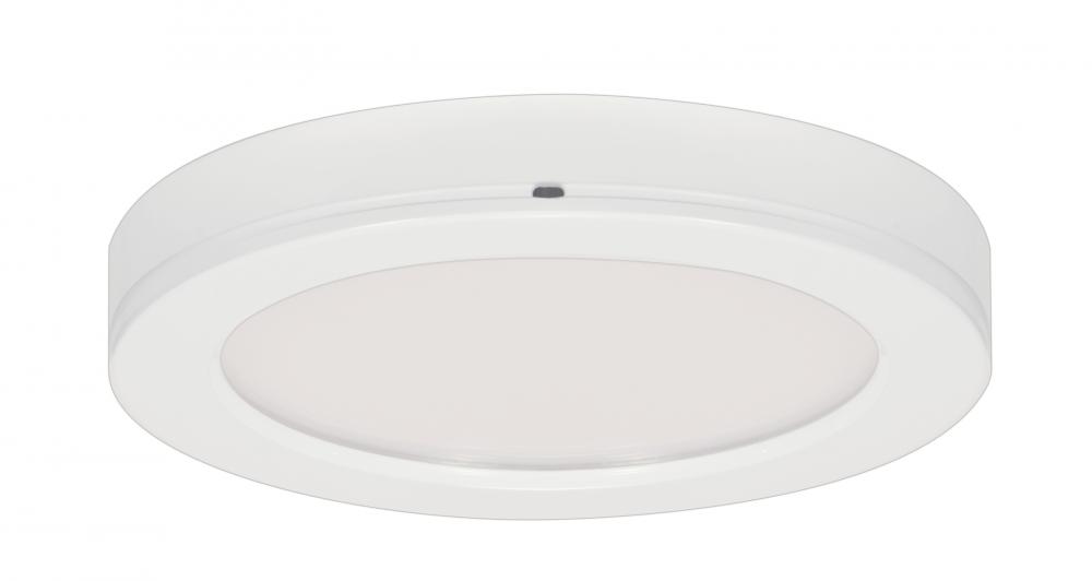13.5 watt; 7&#34; Flush Mount LED Fixture; 3000K; 90 CRI; Round Shape; White Finish; 120 volts