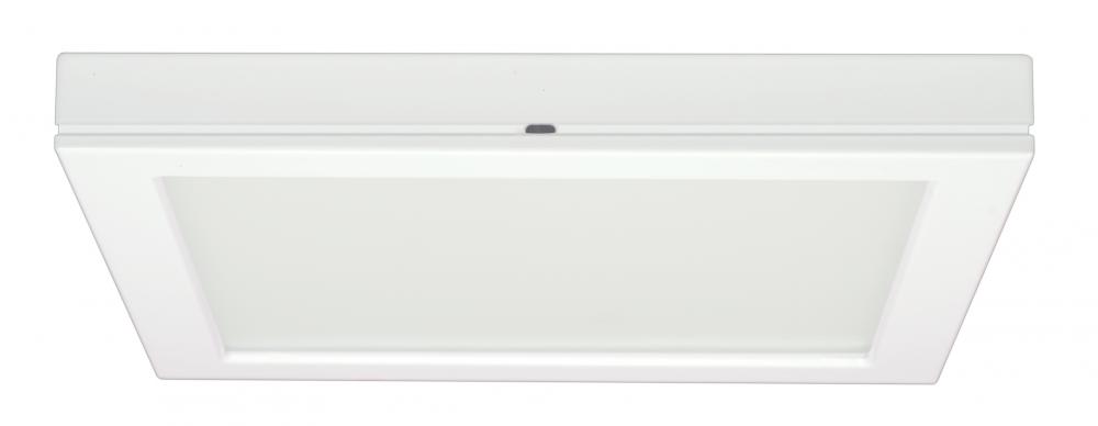 18.5 watt; 9&#34; Flush Mount LED Fixture; 3000K; Square Shape; White Finish; 120 volts