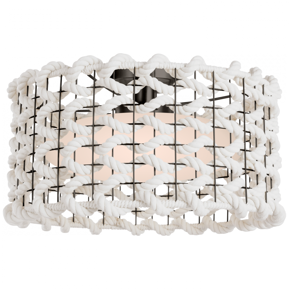 Catania 17&#34; Woven Flush Mount