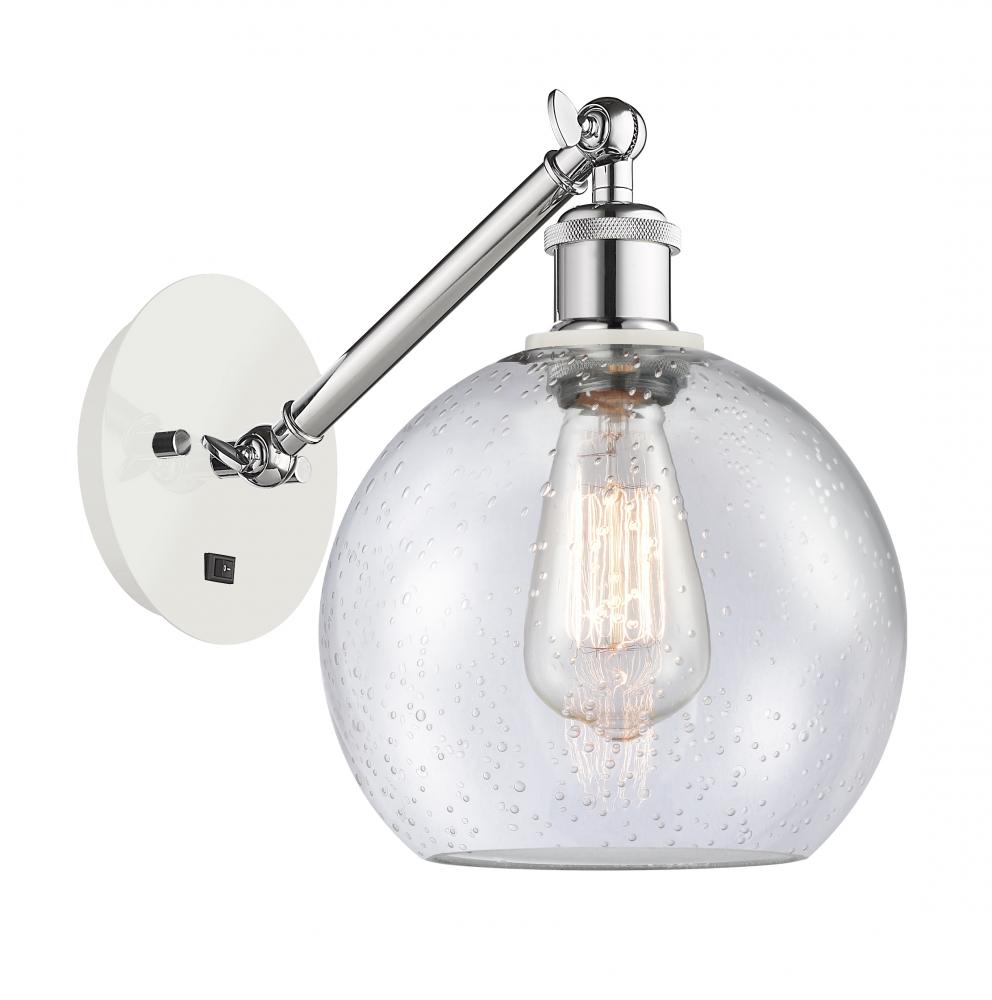 Athens - 1 Light - 8 inch - White Polished Chrome - Adjustable Sconce
