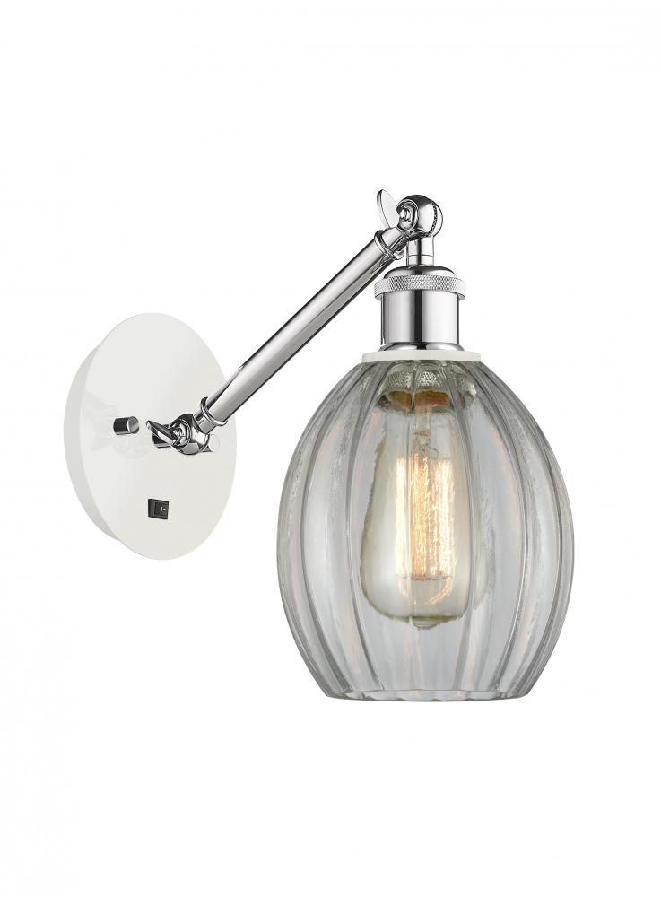 Eaton - 1 Light - 6 inch - White Polished Chrome - Adjustable Sconce