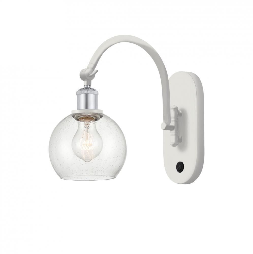 Athens - 1 Light - 6 inch - White Polished Chrome - Adjustable Swing Arm