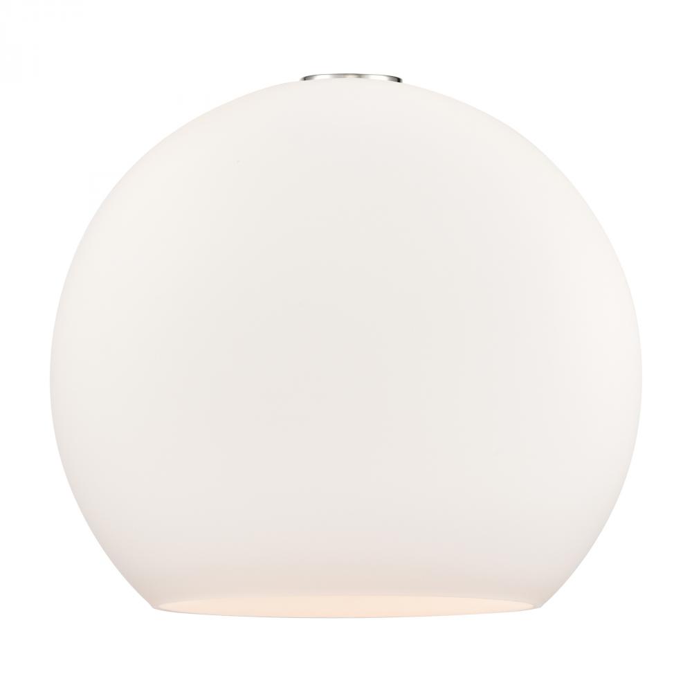 Athens 14&#34; Matte White Glass