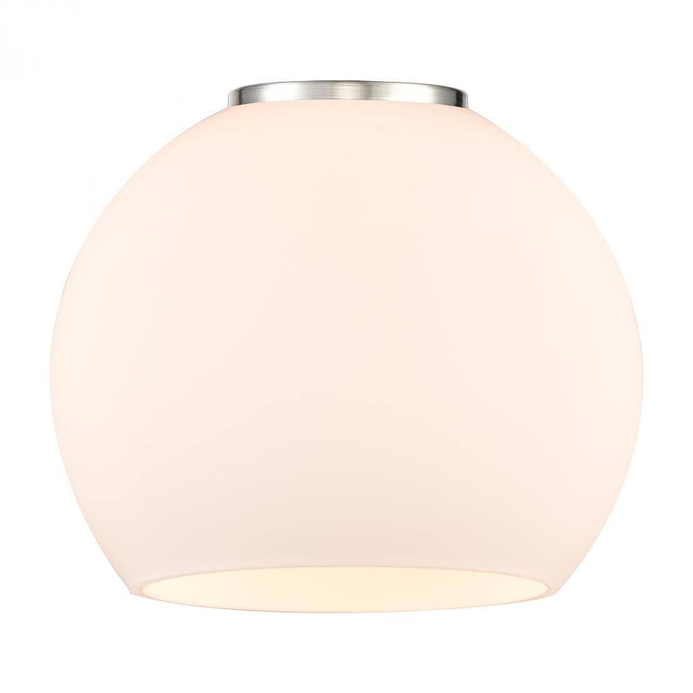 Athens 6&#34; Matte White Glass