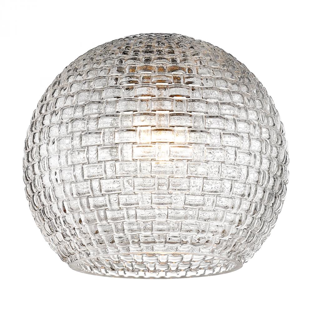 Athens 6&#34; Clear Basket Weave Glass