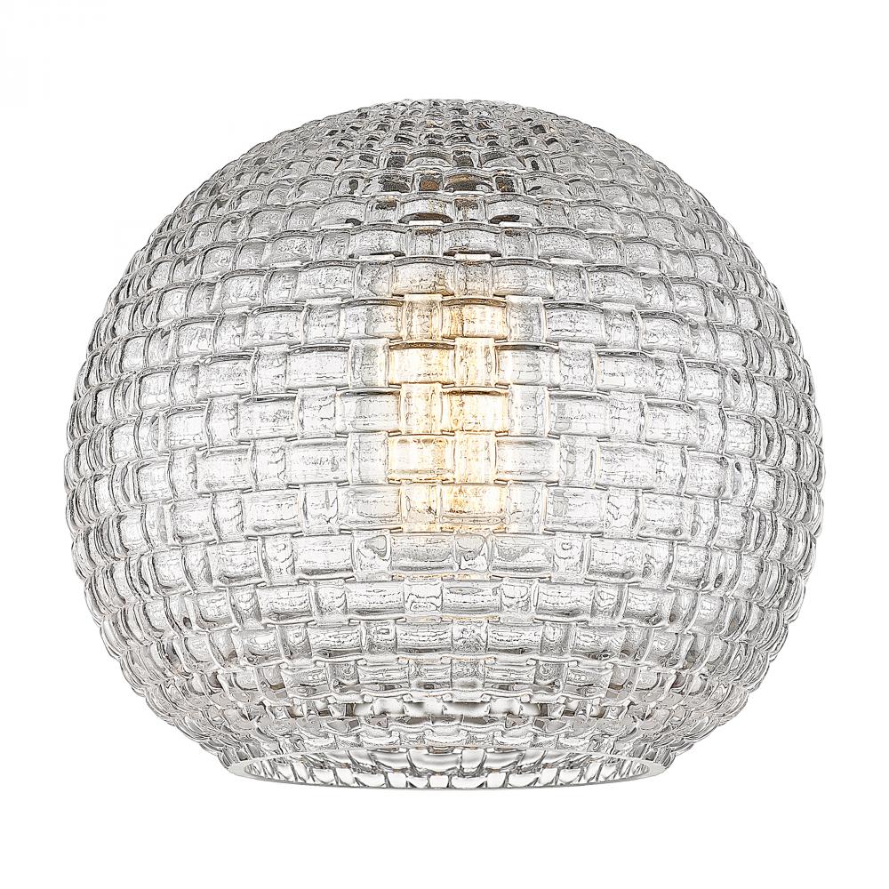 Athens 8&#34; Clear Basket Weave Glass