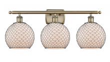 Innovations Lighting 516-3W-AB-G121-8CBK-LED - Farmhouse Chicken Wire - 3 Light - 28 inch - Antique Brass - Bath Vanity Light