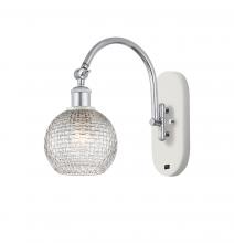 Innovations Lighting 518-1W-WPC-G122C-6CL - Athens - 1 Light - 6 inch - White Polished Chrome - Adjustable Swing Arm