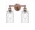 Candor - 2 Light - 14 inch - Antique Copper - Bath Vanity Light
