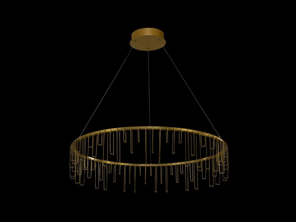 Lucerna 32&#34; LED Chandelier in Stainless Steel Gold