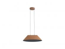 Golden 3133-P21 CO-BK - Faroe 21&#34; LED Pendant in Coffee/Black