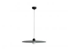 Golden 3133-P24 FB-GY - Faroe 24&#34; LED Pendant in Flecked Black/Grey