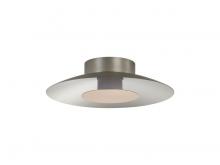 Golden 6400-FM12 SAN-FRG - Luma LED Flush Mount - 12&#34; in Sand Nickel with French Gold Shade