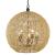 Florence 5-Light Pendant in Matte Black and Natural Raphia Rope Shade