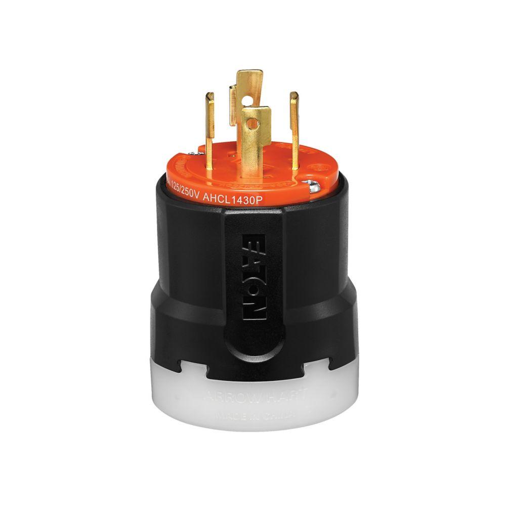 CCL Plug 30A 125/250V 3P4W-OR&BK