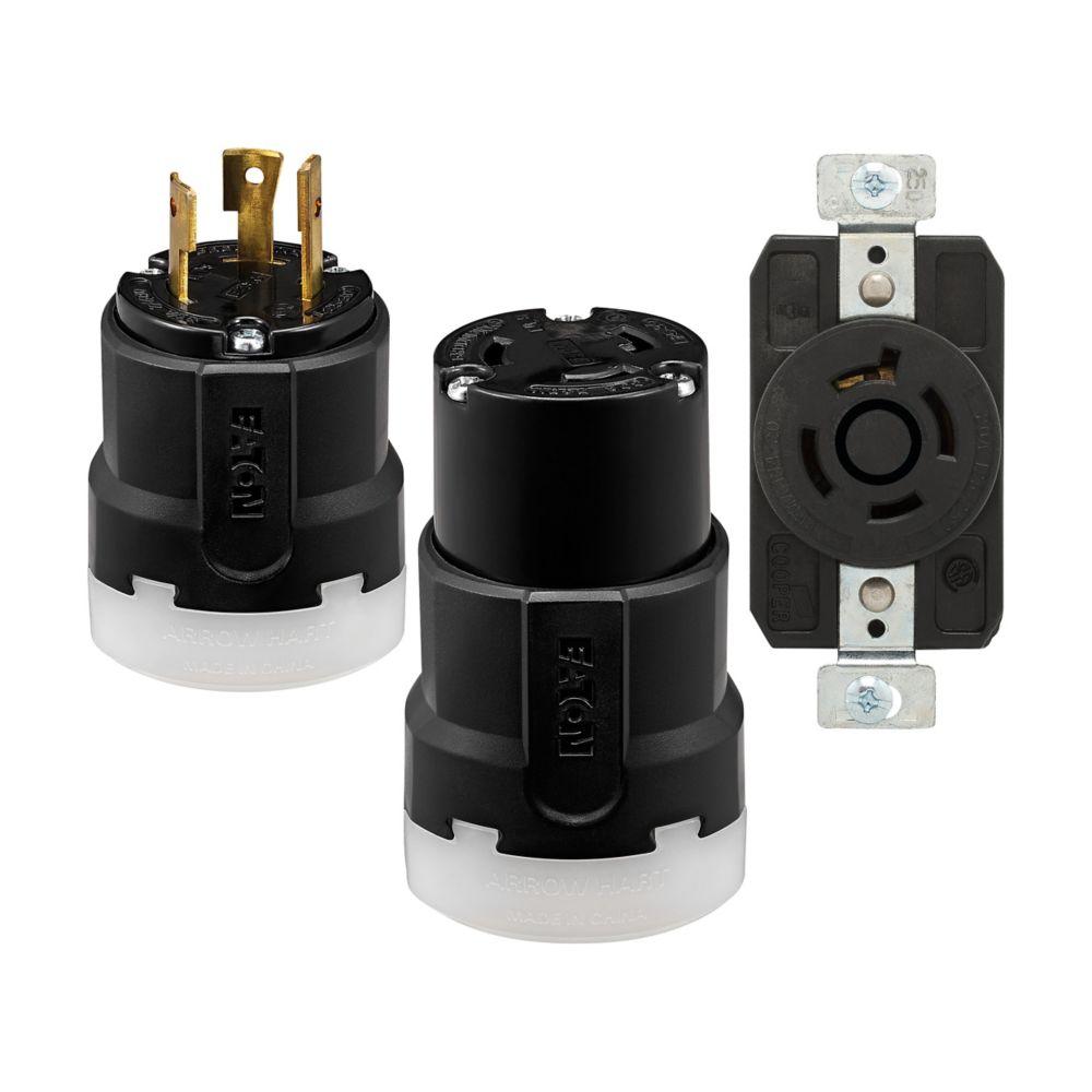 CCL Recp 30A 347/600V 3PH 4P4W BK&BK