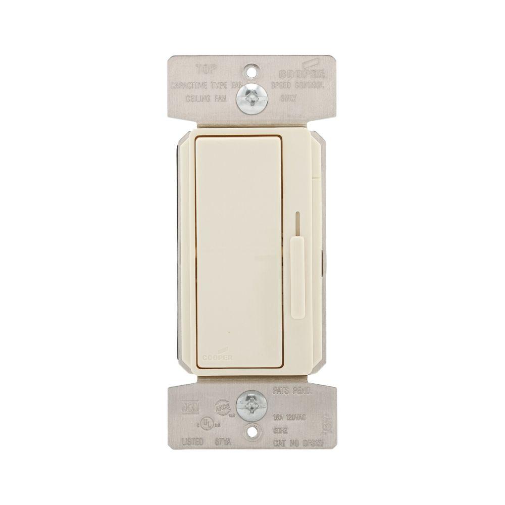 Fan dimmer SP, 3 way 1.5A 120V Almond