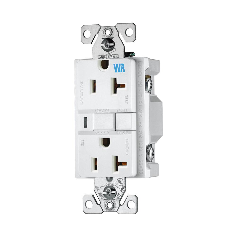 Weather Resistant 20A-125V GFCI, Ivory