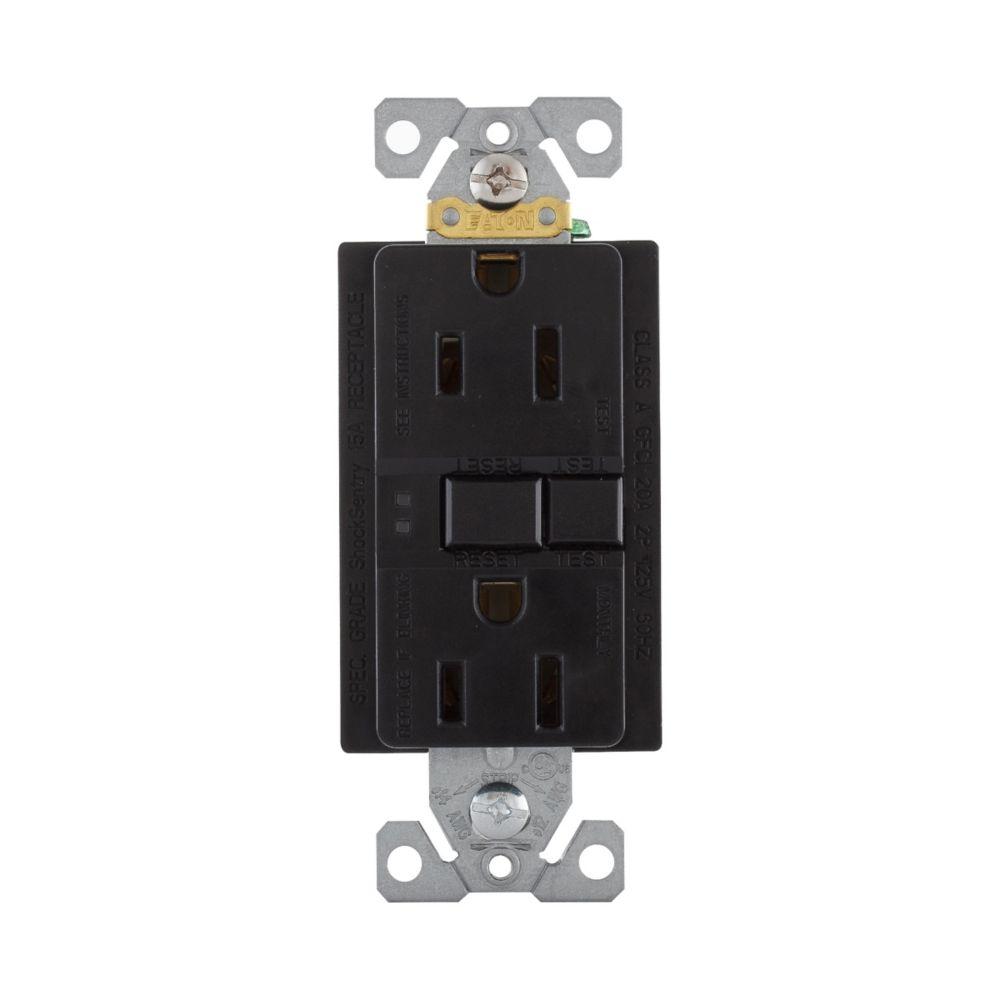 GFCI Self Test Duplex 15A 125V BK
