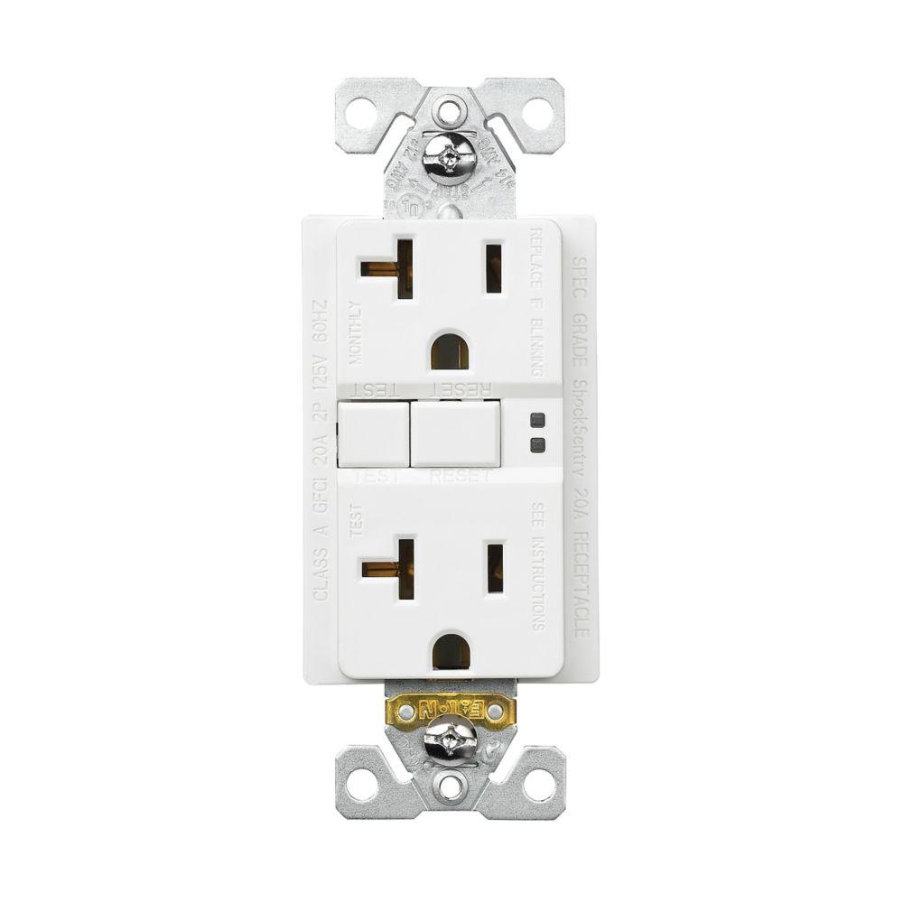 GFCI ST Duplex 20A 125V WH NAFTA