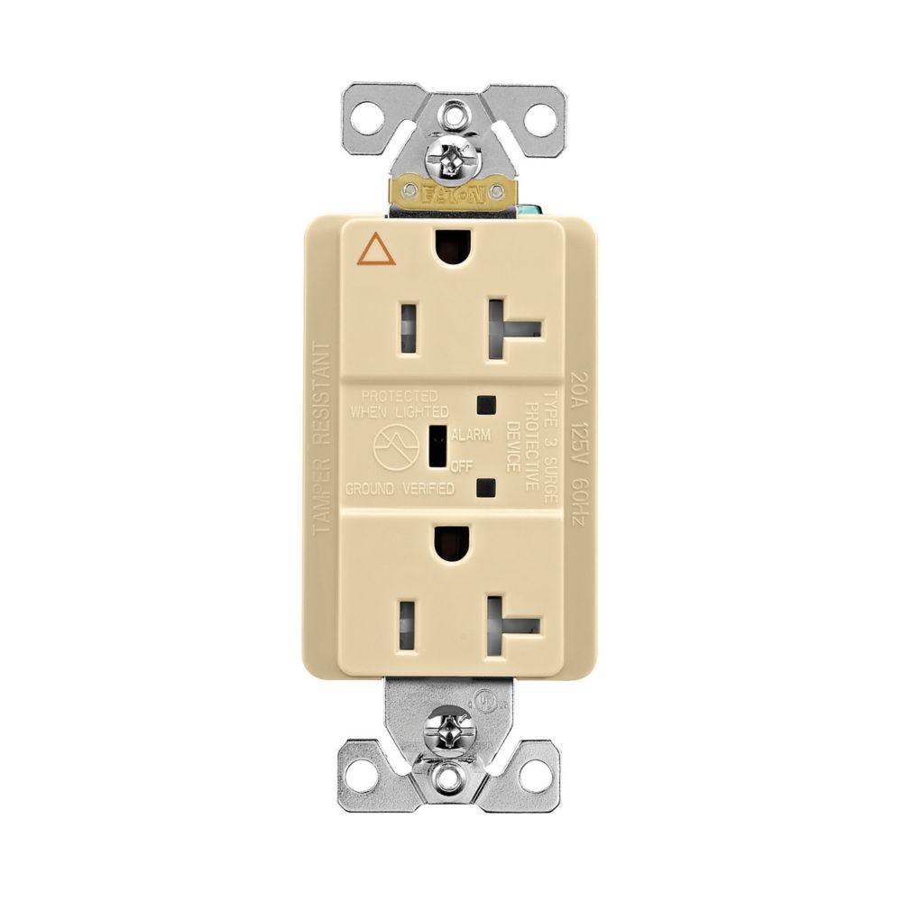 SURGE RECP TR IG 20A 125V LED & ALARM IV