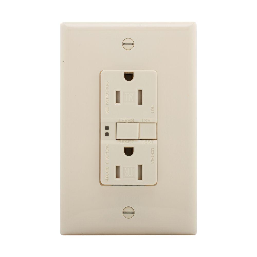 GFCI TR ST Dup 15A 125V W/Mid Wlplt LA