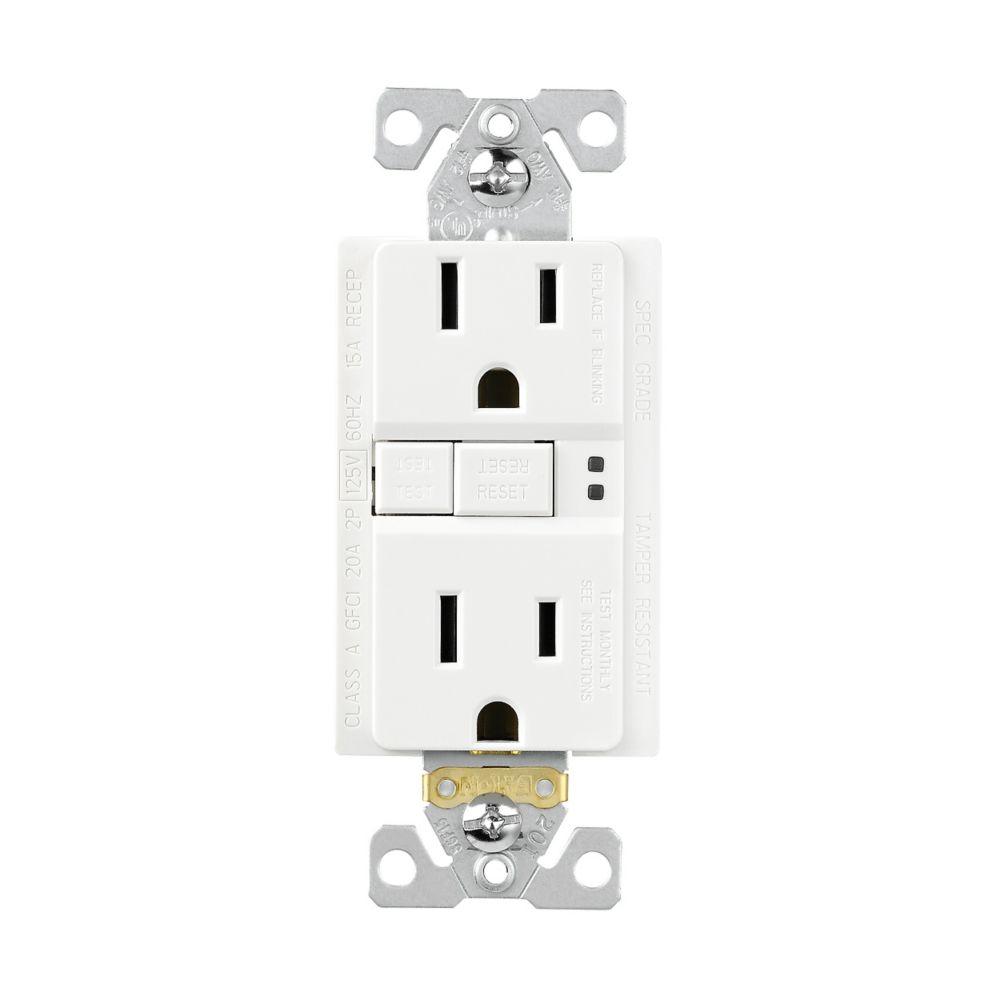 GFCI TR Self Test Duplex 15A 125V WH