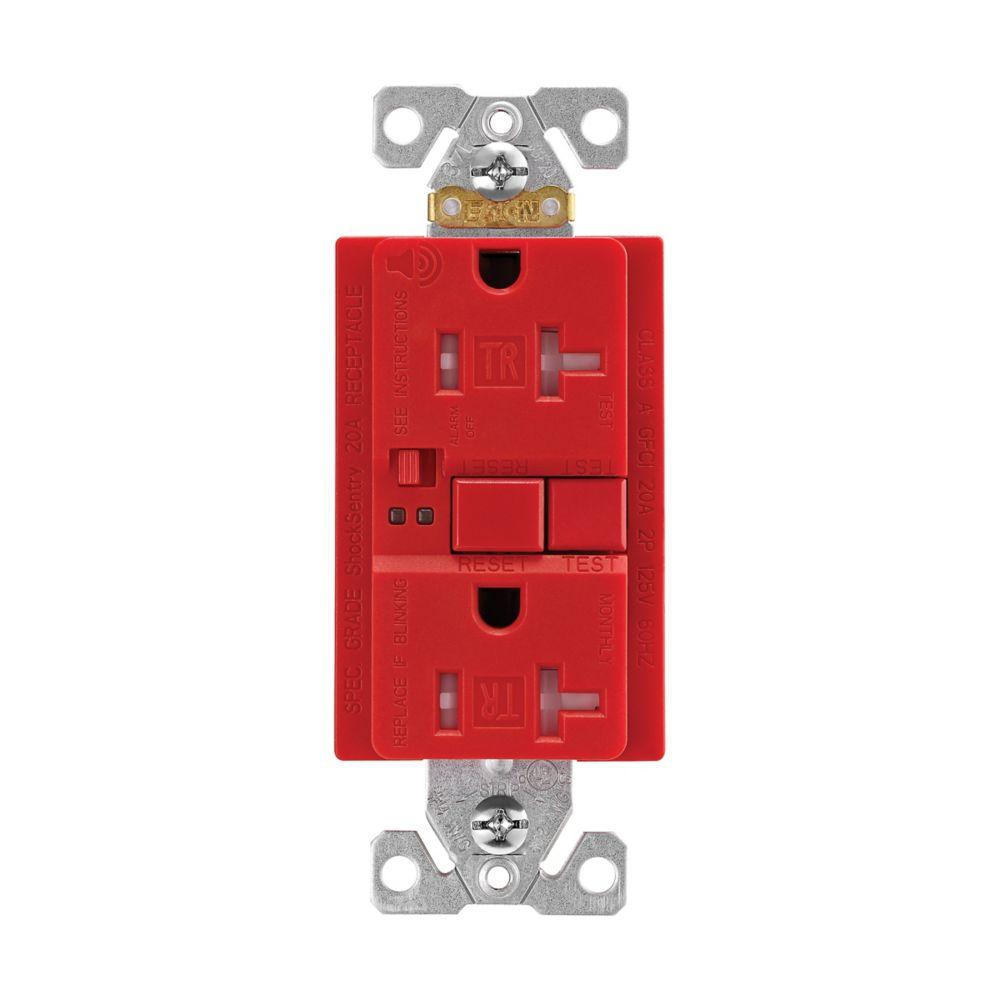 GFCI Audible TR ST Duplex 20A 125V RD