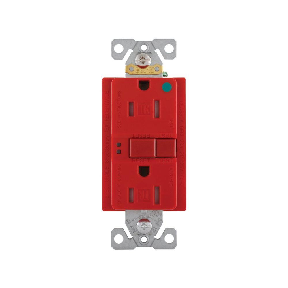 GFCI TR HG Self Test Duplex 15A 125V RD