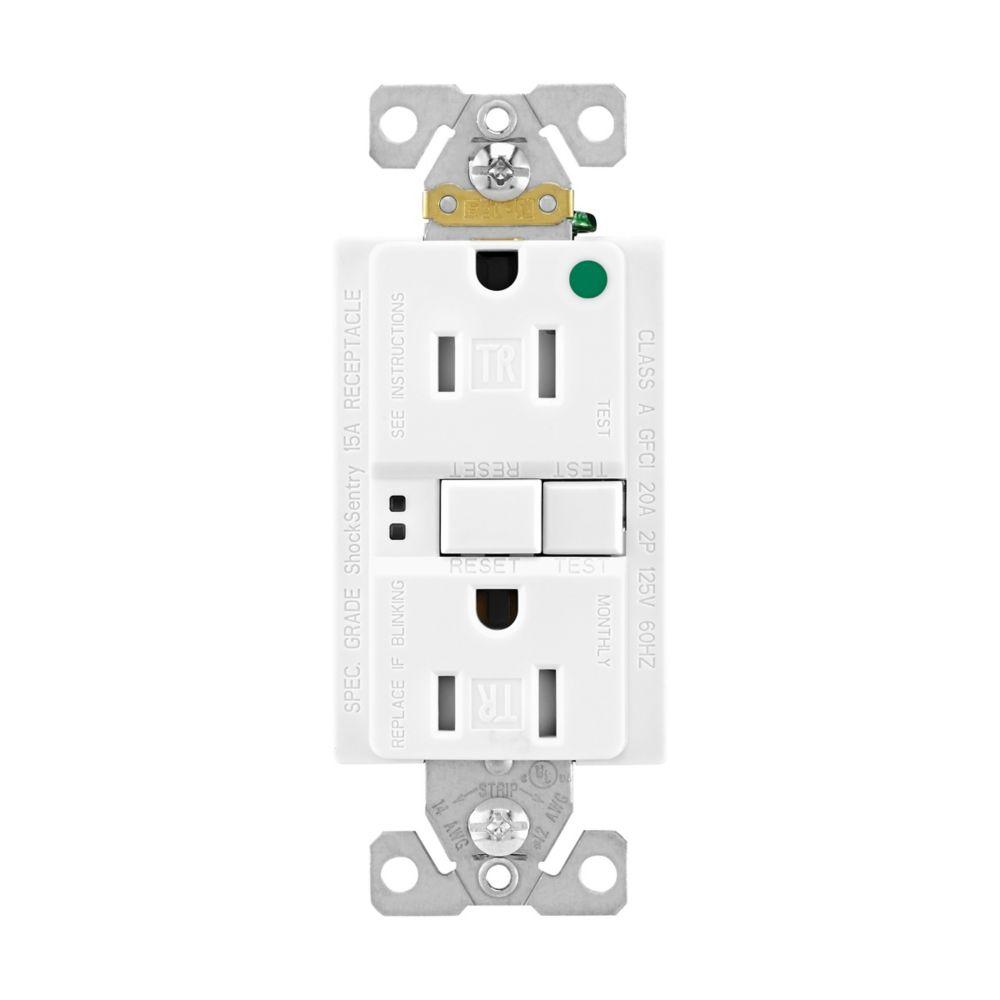 GFCI TR HG Self Test Duplex 15A 125V WH