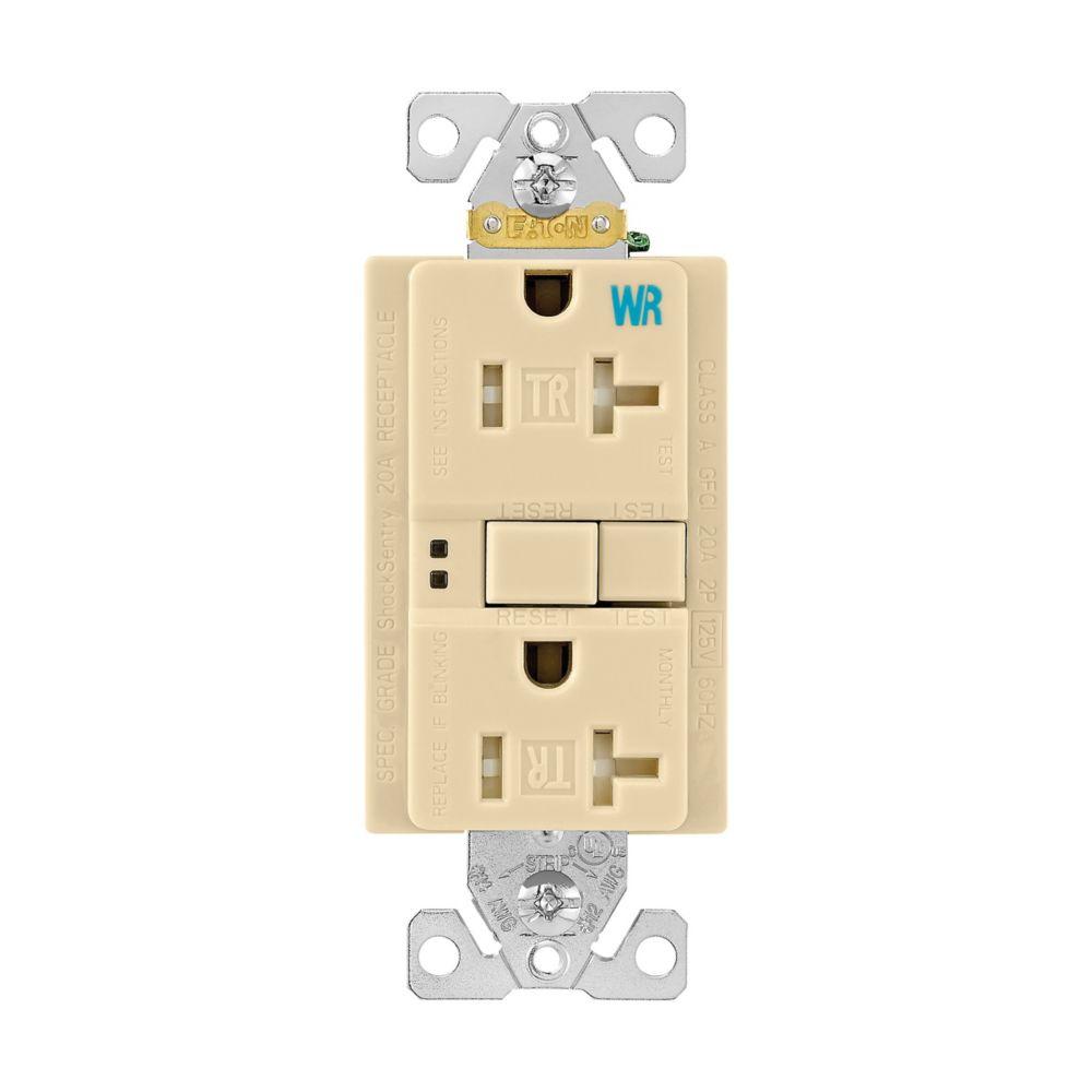GFCI TWR Self Test Duplex 20A 125V IV
