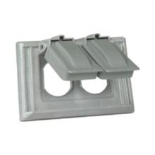 Eaton Wiring Devices S1952 - Cover 1G Dup Recp Wet Loc Horiz Plas GY