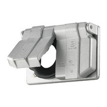 Eaton Wiring Devices WLRS1 - Cover 1G Sgl Recp Wet Loc Vert 1.38"D GY