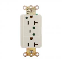 Eaton Wiring Devices IG8300HGWS - Recp HG IG TVSS 20A125V2P3W Led&Alarm WH