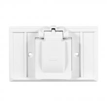 Eaton Wiring Devices S1951W-SP - Cover 1G Sgl Recp Wet Loc Horiz Plas WH