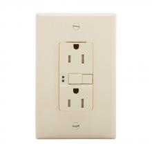 Eaton Wiring Devices TRSGF15W-M - GFCI TR ST Dup 15A 125V W/Mid Wlplt WH
