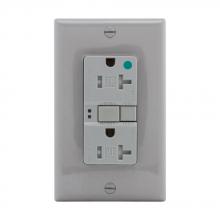 Eaton Wiring Devices TRSGFH20GY - GFCI TR HG Self Test Duplex 20A 125V GY