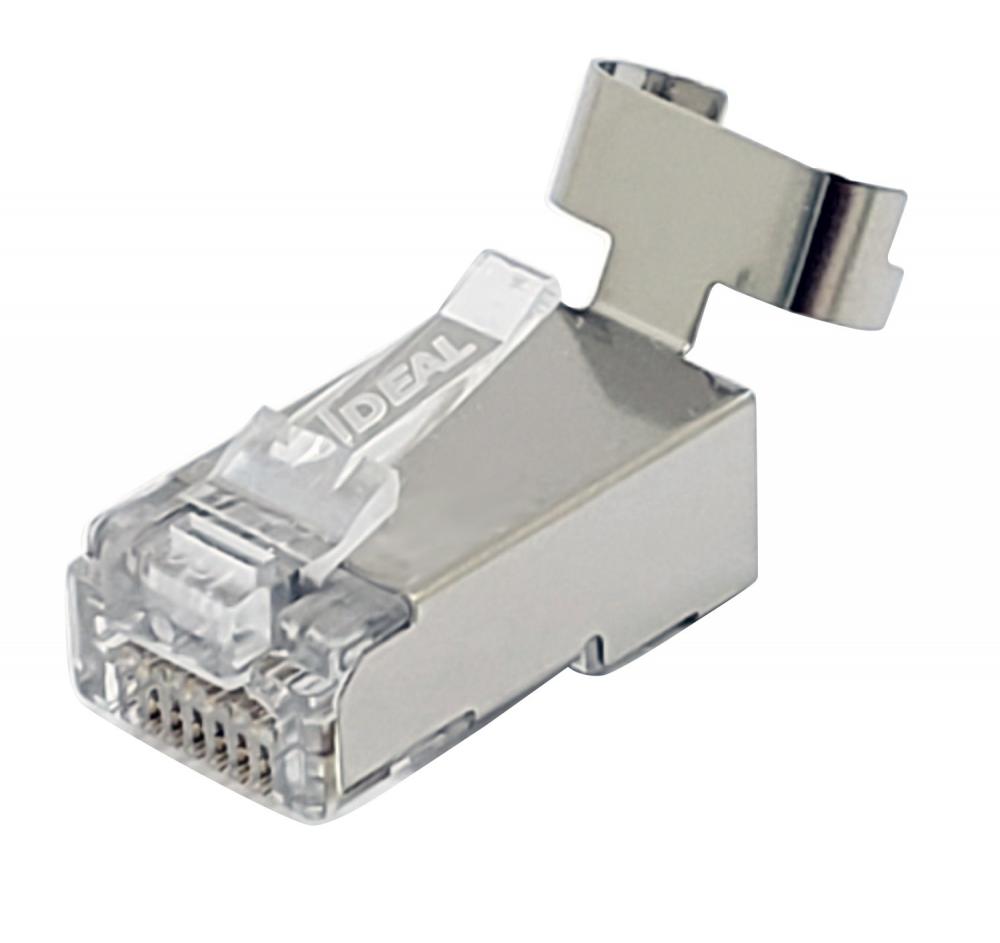 Shielded Feed-Thru CAT6A/6/5e Modular Plugs, 10/