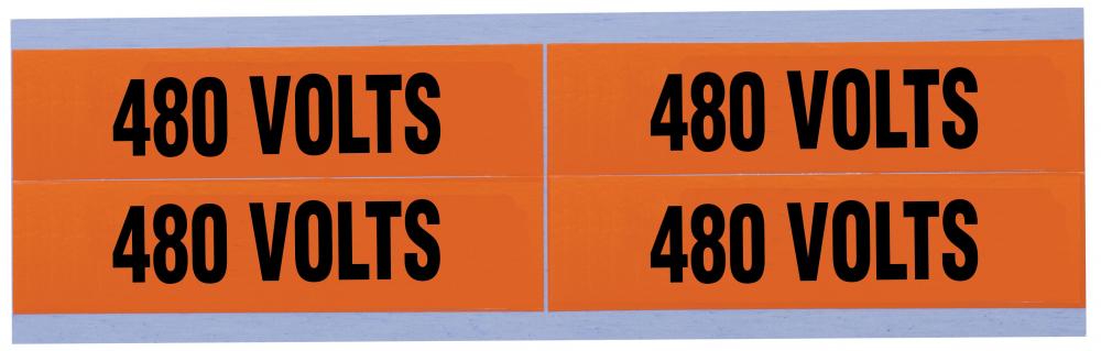 Voltage & Conduit Marker, &#34;480V&#34;, Med, 4