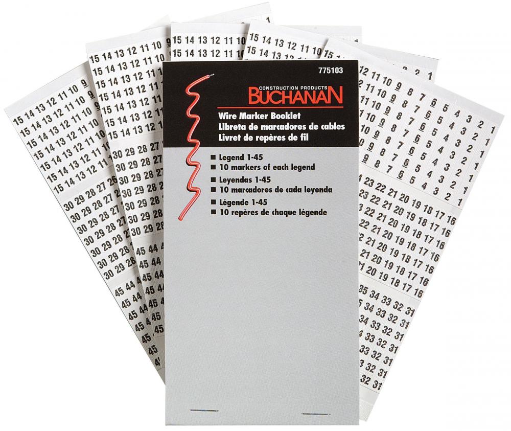 WIRE MARKER BOOKLET, 1-45
