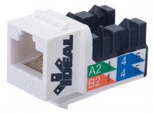 Ideal Industries 89-761WH - CAT6 Keystone Modular Jack White 10/Clam
