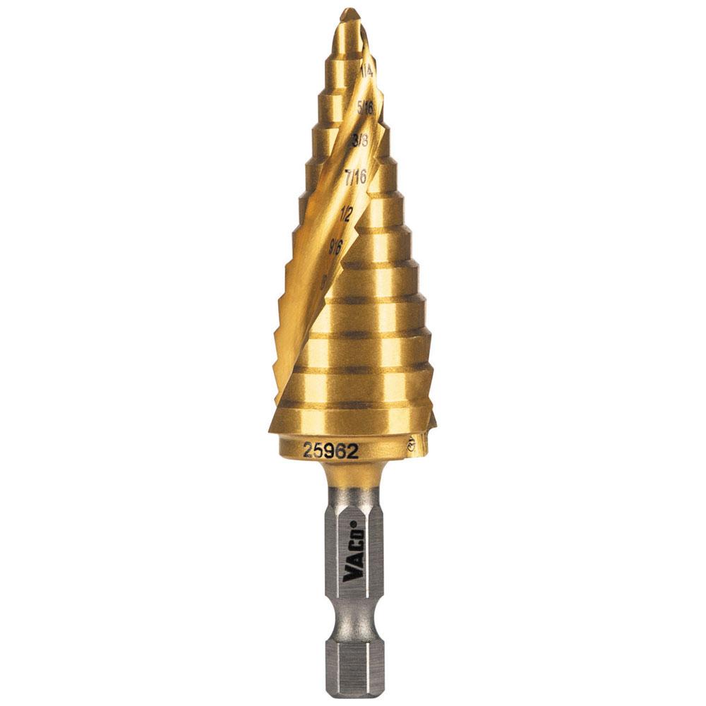 3/16&#34; to 7/8&#34; Step Drill Bit, VACO