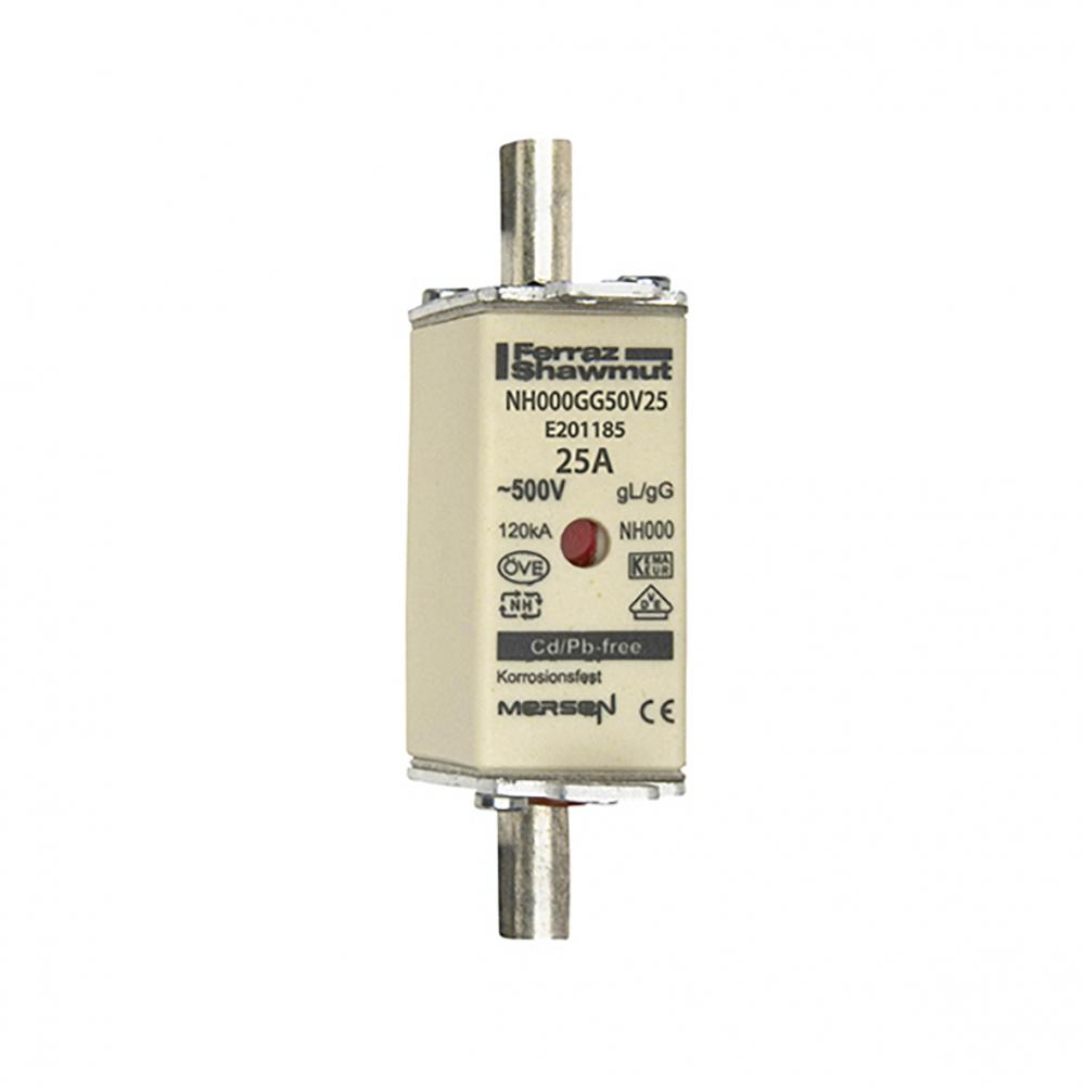 Fuse-link NH000 gG 500VAC 25A live tags Double i
