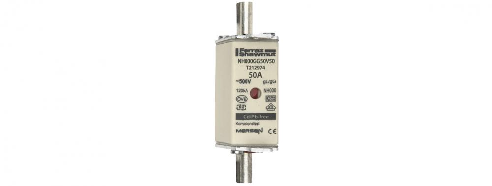 Fuse-link NH000 gG 500VAC 50A live tags Double i