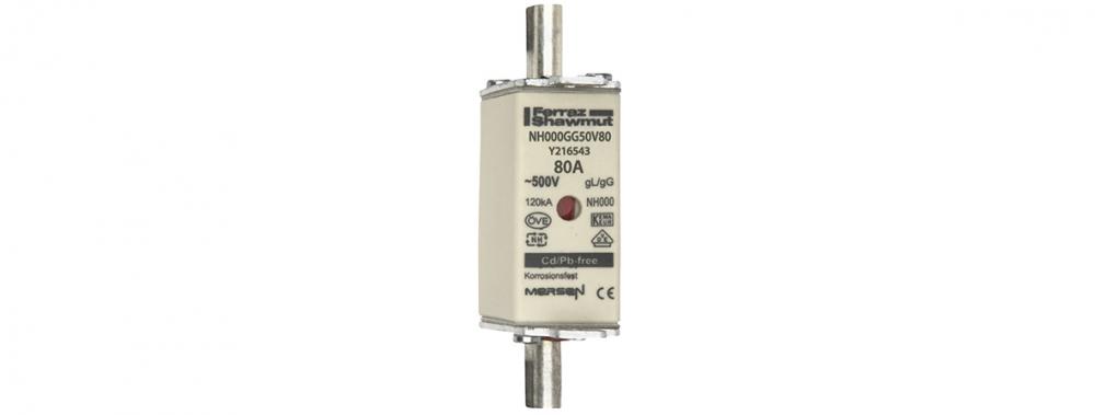 Fuse-link NH000 gG 500VAC 80A live tags Double i