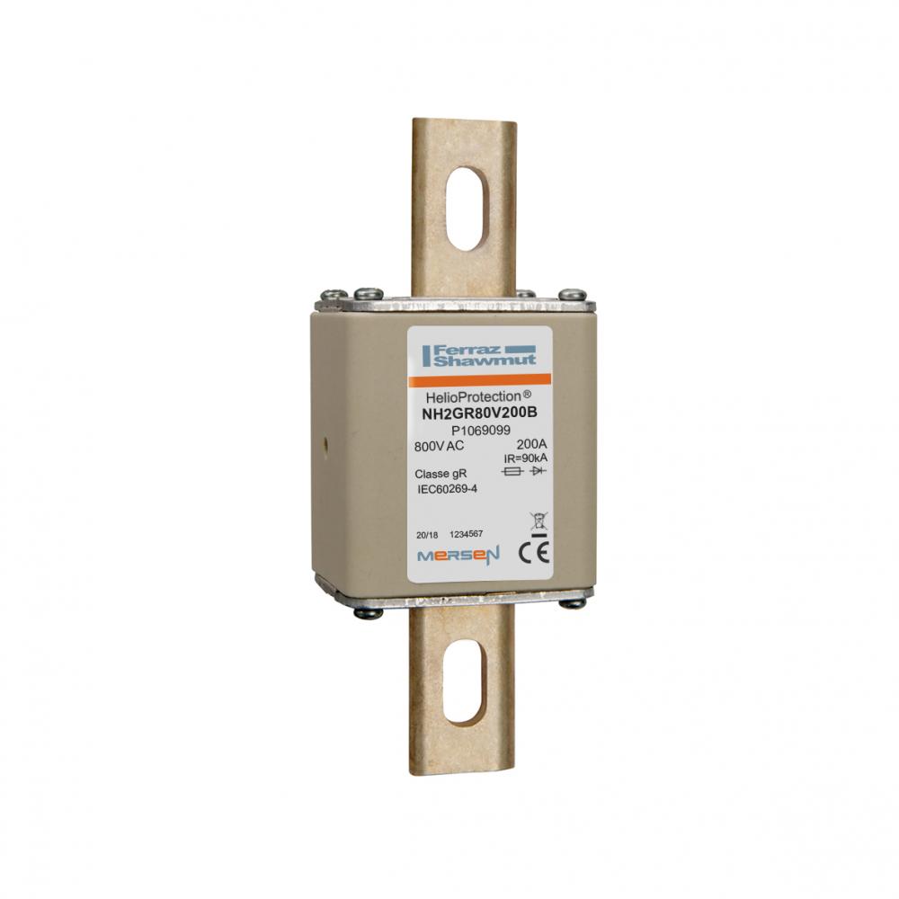 PV Fuse gR 800VAC IEC NH2 200A DIN Type Blades C