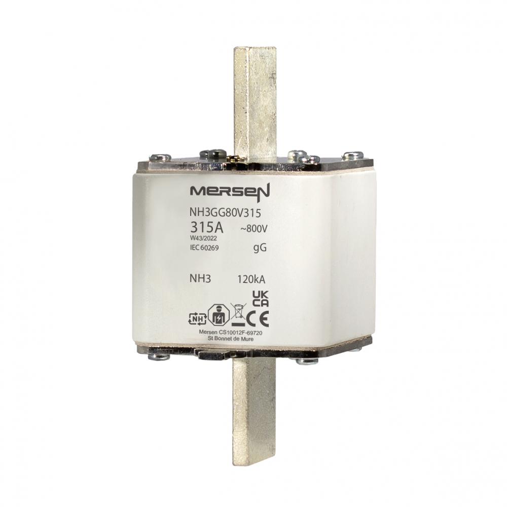 PV Fuse gG NH3 315A With Top indicator Plain Bla