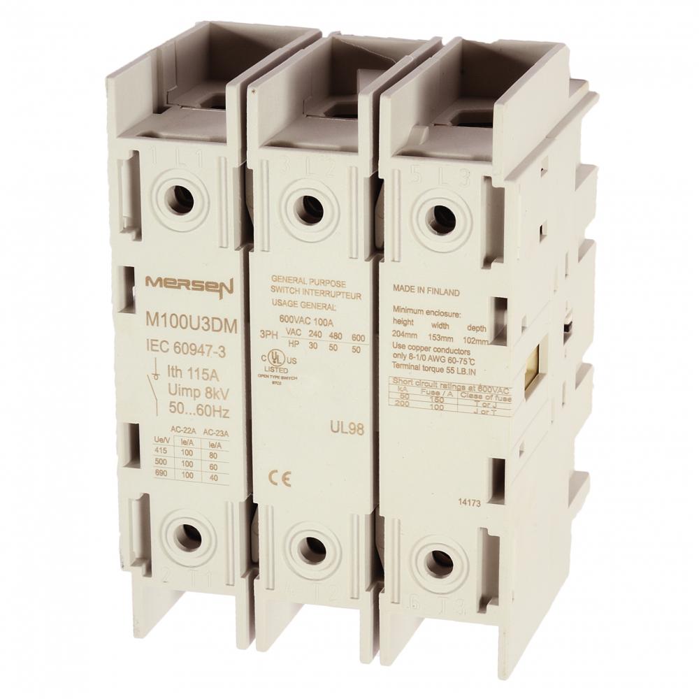 UL 98 Non-Fusible Switch 600VAC 100A 3-Pole Conf