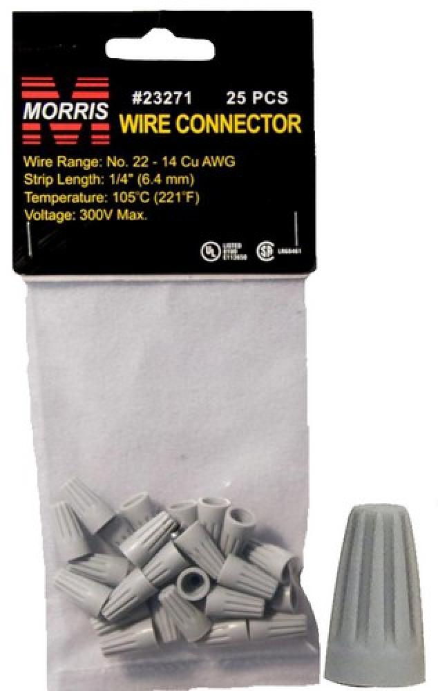 Screw-On Wre Cons P1 Gry Hngng Bg 25 Pck